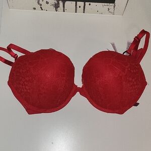Victoria's Secret Red Push Up Underwire Bra
